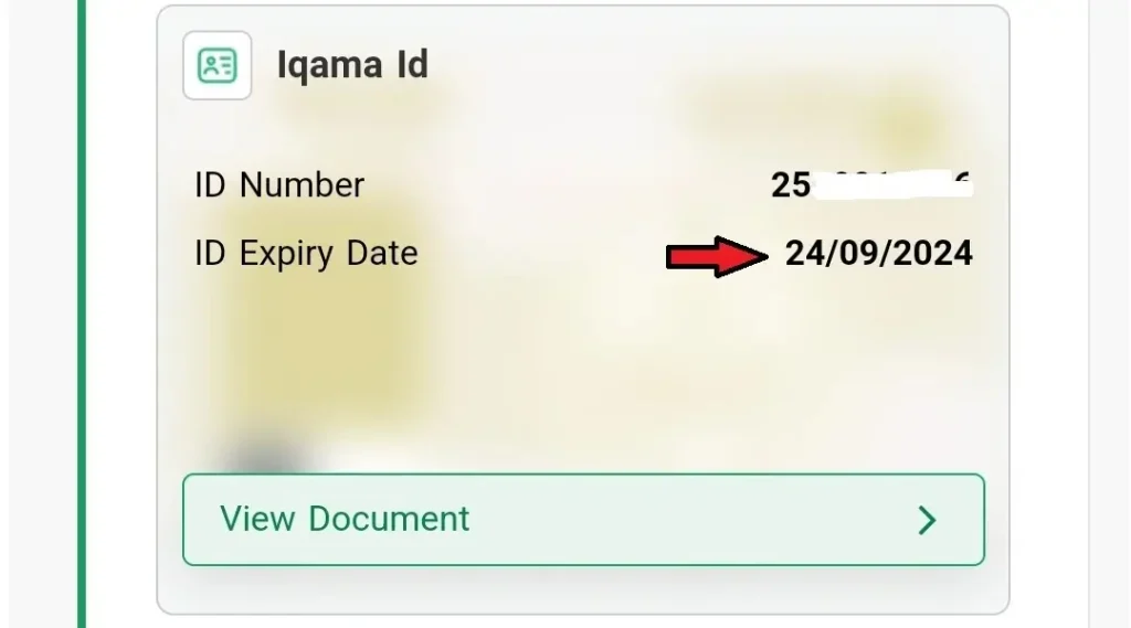 check the expiry date on digital iqama