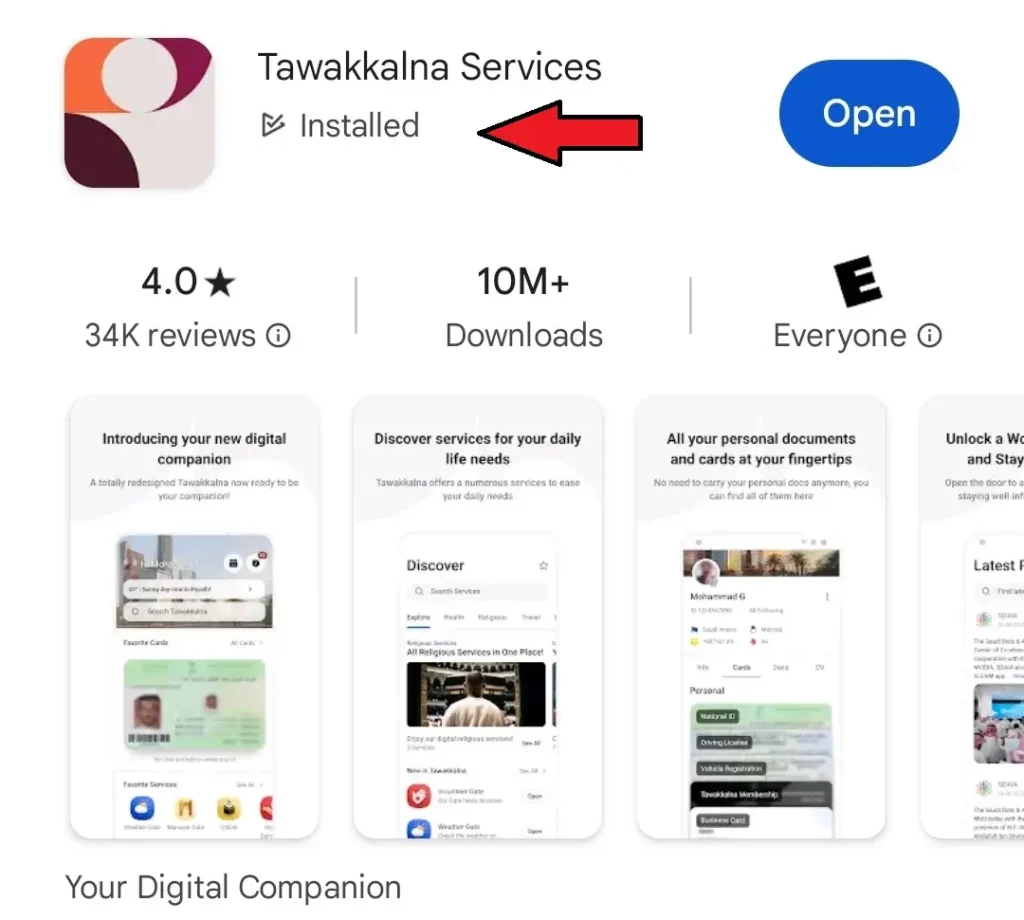 Download and Install Tawakkalna Services App from playstore