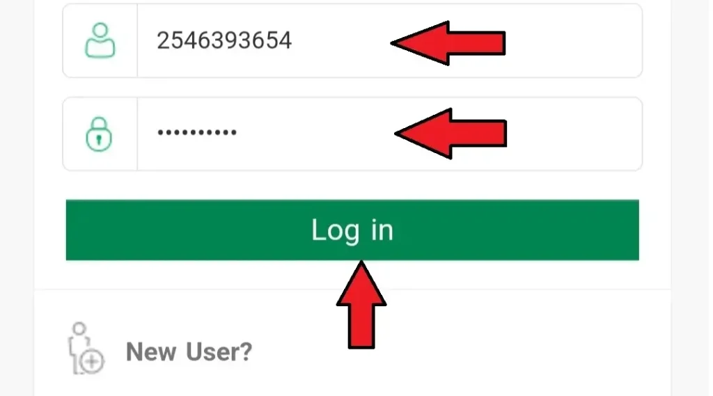 enter username and passsword in absher website