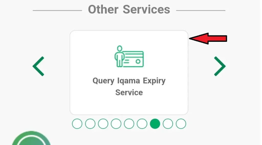 select query iqama expiry service option